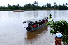 Ravo.Madagascar, the Pangalanes Canal, Andovoranto area, trip on the Pangalanes Canal by little motorboat
