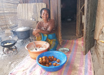 Selling online Photos of Madagascar, woman selling some Malagasy cakes, Ravo.Madagascar 2018 picture