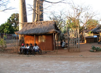 Selling online Photos of Madagascar, a gate without wall, a strange construction in Manja, Ravo.Madagascar 2004 picture