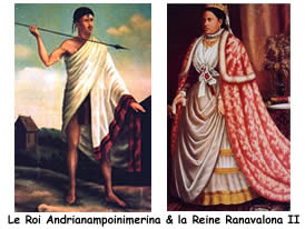 Vivre une vraie vie d'enfant ... Roi et Reine jadis de Madagascar, Andrianampoinimerina, Ranavalona II - un site de Pensee Chretienne, Webmaster Ravo.Madagascar