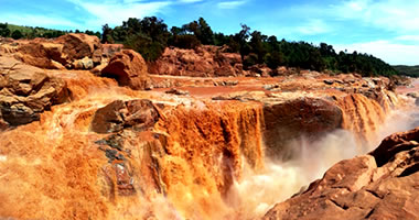 In the North-West part of Madagascar, the Betsiboka waterfall river