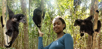 Liantsoa Jenny and Indri Indri lemur, Photos Ravo.Madagascar ©, Travel and Trip, The East of Madagascar, a website of Ravo.Madagascar, webmaster of Christian thought